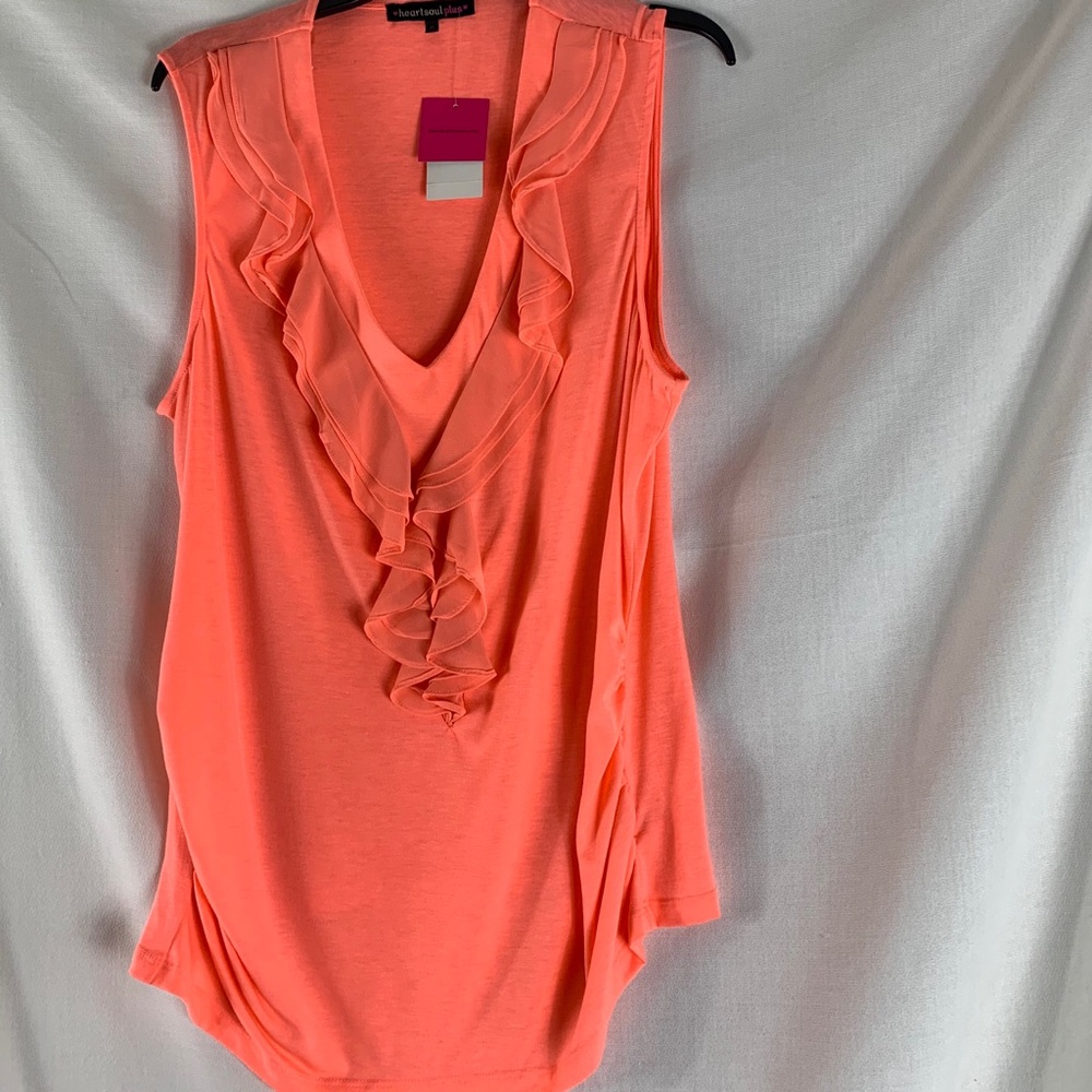 HeartSoul Ruffle Tank Sz 2X